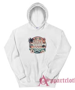 Girls Surf Too Vintage Hoodie