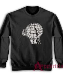 Globe With Gun Middle Finger Sweatshirt