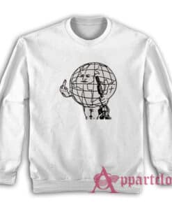 Globe With Gun Middle Finger Sweatshirt