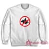 No Riding Triceratops Funny Sweatshirt