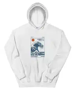 Hokkaido Wave Retro Japanese Surf Hoodie