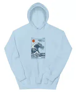 Hokkaido Wave Retro Japanese Surf Hoodie