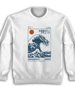 Hokkaido Wave Retro Japanese Surf Sweatshirt