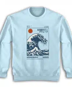 Hokkaido Wave Retro Japanese Surf Sweatshirt