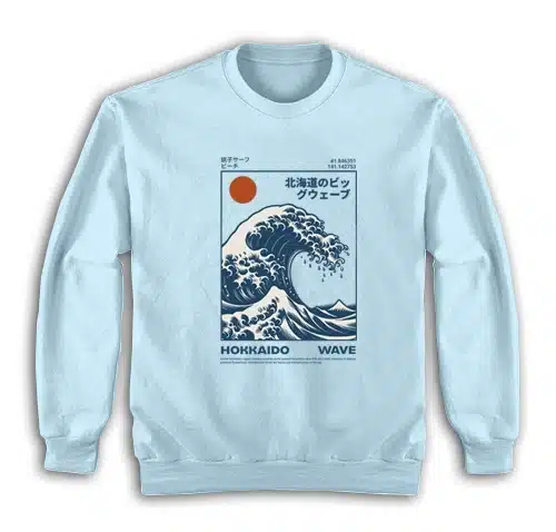 Hokkaido Wave Retro Japanese Surf Sweatshirt