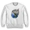 Cat Sitting On Earth Meme Sweatshirt