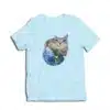 Cat Sitting On Earth Meme T-Shirt