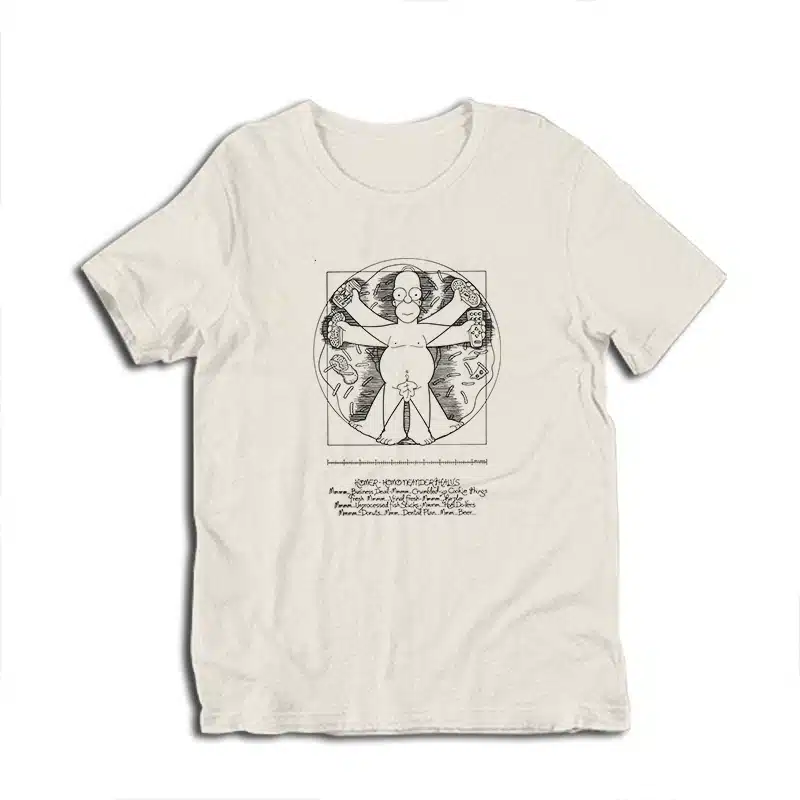Homer Simpson Vitruvian Man T-Shirt