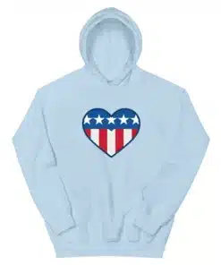 Love Heart USA America Hoodie