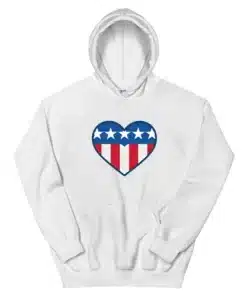 Love Heart USA America Hoodie