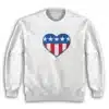 Love Heart USA America Sweatshirt