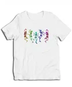 Dancing Skeletons Rainbow Vintage T-Shirt