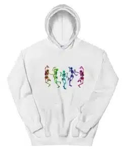 Dancing Skeletons Rainbow Vintage Hoodie