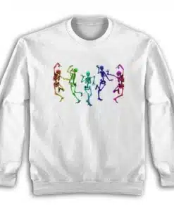 Dancing Skeletons Rainbow Vintage Sweatshirt