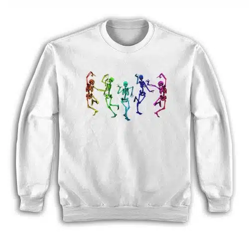 Dancing Skeletons Rainbow Vintage Sweatshirt