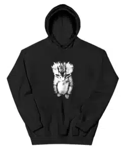 Sad Kitten Standing Cat Meme Hoodie