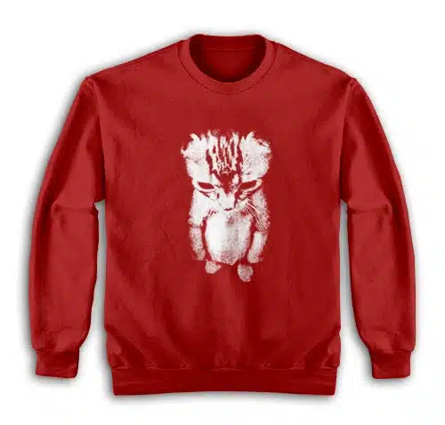 Sad Kitten Standing Cat Meme Sweatshirt