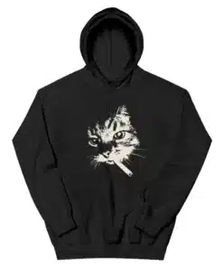 Cat Smoking Cigarette Hoodie