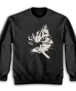 Cat Smoking Cigarette Sweatshirt