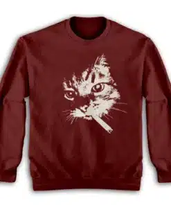 Cat Smoking Cigarette Sweatshirt