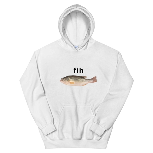 Fih Fish Meme Brain Rot Hoodie
