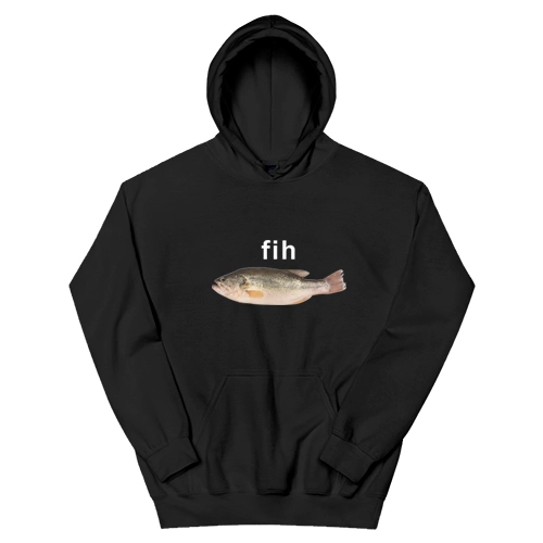 Fih Fish Meme Brain Rot Hoodie