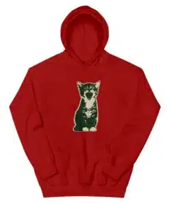 Iconic Yawning Cat Vintage Kitten Hoodie