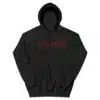You Died Bold Red Text Graphic Hoodie