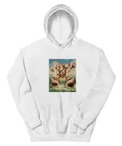 Cat Riding Sharks Hoodie
