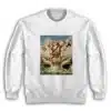 Cat Riding Sharks Sweatshirt